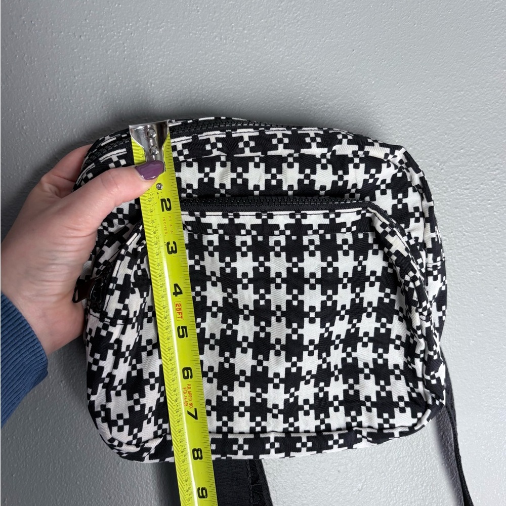 BAGGU Black and White houndstooth Fanny pack pixel gingham Bag - Picture 4 of 5